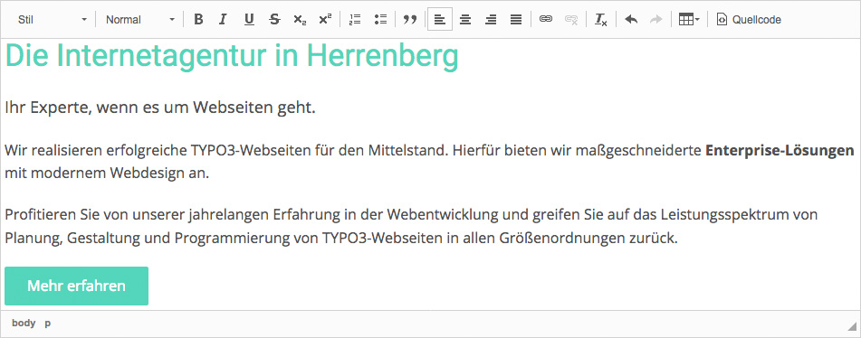 Der neue TYPO3 CKEditor