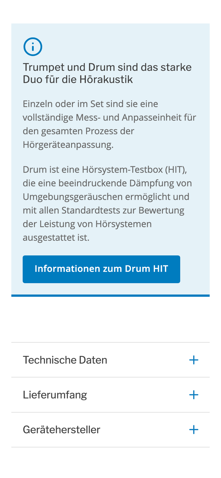 Screenshot von Info-Modul