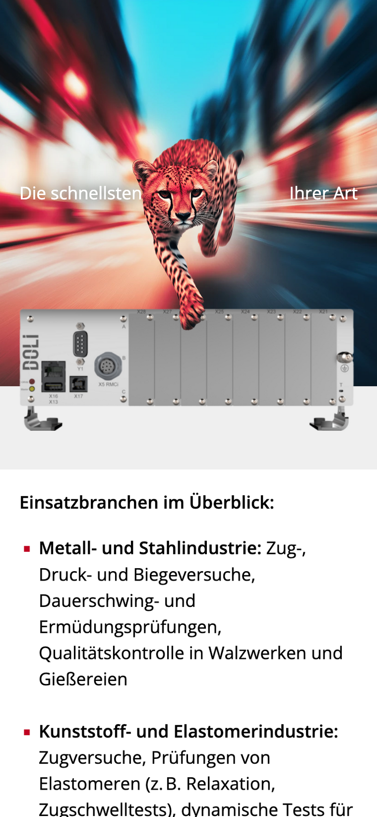 Screenshot von plakativem Störer