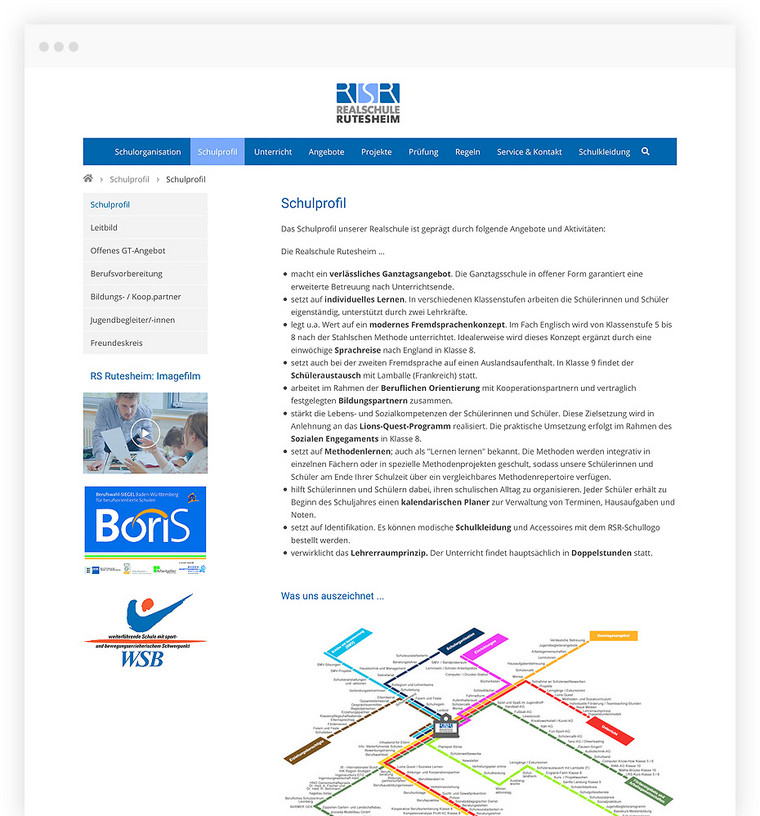 TYPO3 Webdesign für Realschule Rutesheim