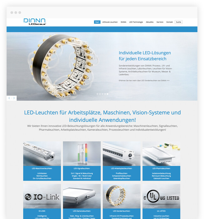 TYPO3 Firmenwebsite von mittelständischem Unternehmen
