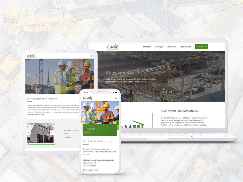 Website Relaunch für Wohn- und Gewerbebaufirma