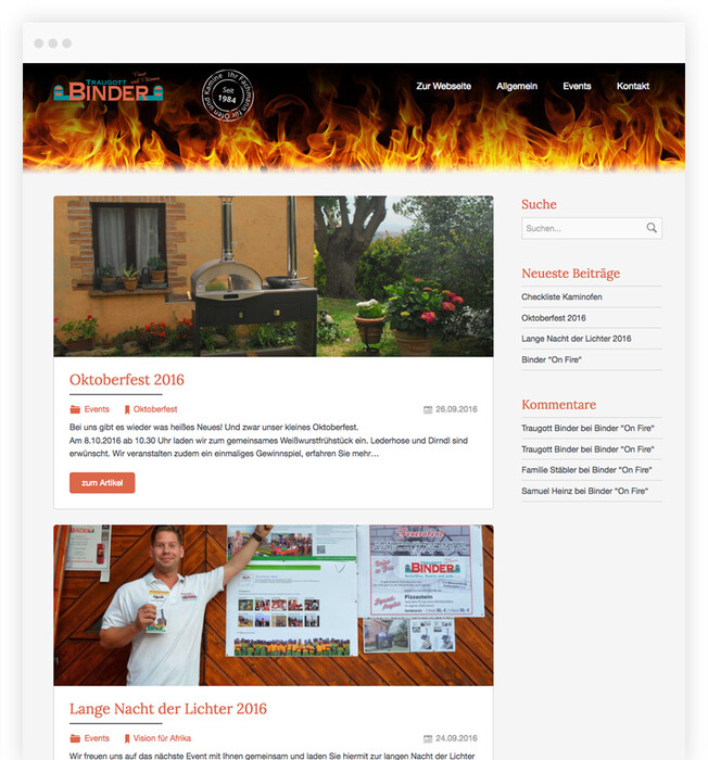 WordPress Blog für Ofenbauer aus Herrenberg