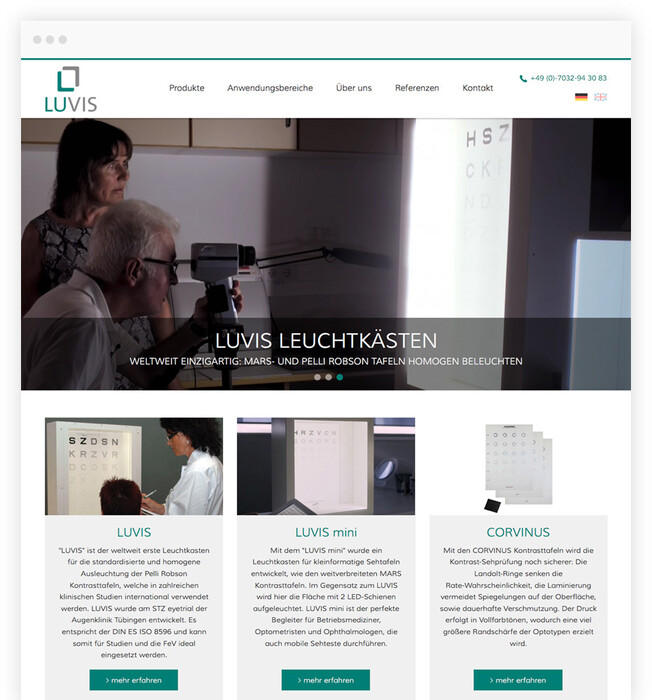 TYPO3 Relaunch für LUVIS Leuchtkästen
