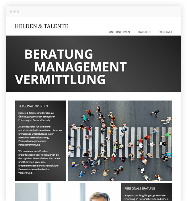 TYPO3 Website für Personalberater