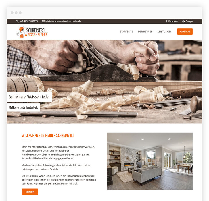Neue Website für Schreinerei mit dem TYPO3 CMS