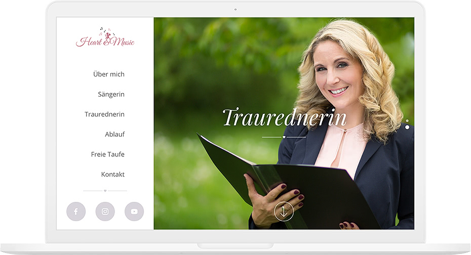 TYPO3 Responsive Website für Sängerin